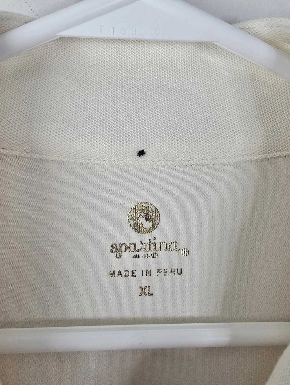 NWT Spartina 449 Keira Tennis Dress Pearl White Cotton XL Golf Pickleball Sporty